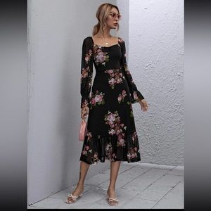 SHEIN Long sleeve floral dress